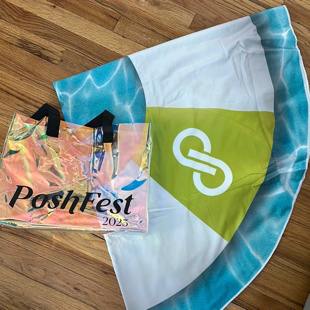 Colorful PoshFest Tote and Towel Set